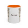 11oz Kuvasz Mug, Orange, front view