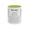 11oz Kuvasz Mug, Light Green, front view
