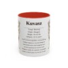 11oz Kuvasz Mug, Red, front view