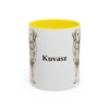 11oz Kuvasz Mug, Yellow, front view