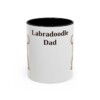 11oz Labradoodle Dog Dad Mug, Black, front view