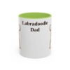 11oz Labradoodle Dog Dad Mug, Light Green, front view