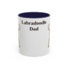 11oz Labradoodle Dog Dad Mug, Navy, front view
