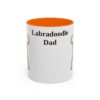 11oz Labradoodle Dog Dad Mug, Orange, front view