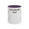 11oz Labradoodle Dog Dad Mug, Purple, front view