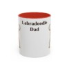 11oz Labradoodle Dog Dad Mug, Red, front view