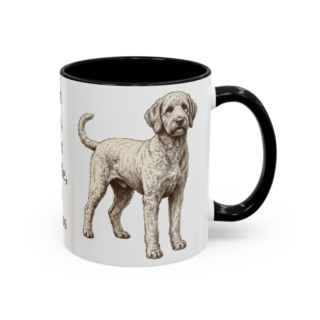 11oz Funny Labradoodle Mug, Black, right side view