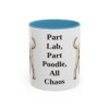 11oz Funny Labradoodle Mug, Light Blue, front view