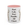 11oz Funny Labradoodle Mug, Pink, front view