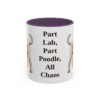 11oz Funny Labradoodle Mug, Purple, front view