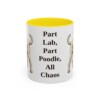 11oz Funny Labradoodle Mug, Yellow, front view