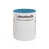 11oz Labradoodle Latin Mug, Light Blue, front view