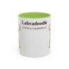 11oz Labradoodle Latin Mug, Light Green, front view