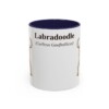 11oz Labradoodle Latin Mug, Navy, front view