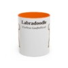 11oz Labradoodle Latin Mug, Orange, front view