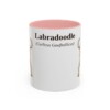 11oz Labradoodle Latin Mug, Pink, front view