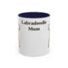 11oz Labradoodle Dog Mom Mug, Navy, front view
