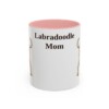 11oz Labradoodle Dog Mom Mug, Pink, front view