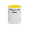 11oz Labradoodle Dog Mom Mug, Yellow, front view