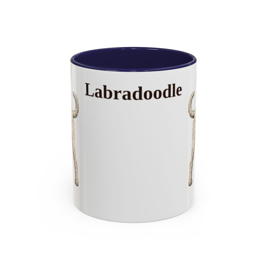 11oz-labradoodle-mug-navy 11oz Labradoodle Mug, Navy, front view