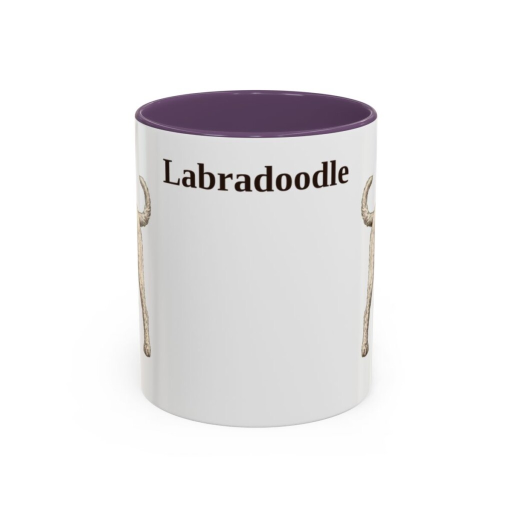 11oz-labradoodle-mug-purple 11oz Labradoodle Mug, Purple, front view