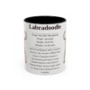 11oz Labradoodle Mug, Black, front view