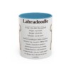 11oz Labradoodle Mug, Light Blue, front view