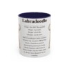 11oz Labradoodle Mug, Navy, front view