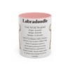 11oz Labradoodle Mug, Pink, front view