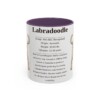 11oz Labradoodle Mug, Purple, front view