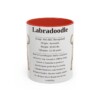 11oz Labradoodle Mug, Red, front view