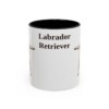11oz Labrador Retriever Mug, Black, front view