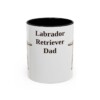 11oz Labrador Retriever Dog Dad Mug, Black, front view