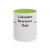11oz Labrador Retriever Dog Dad Mug, Light Green, front view