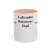 11oz Labrador Retriever Dog Dad Mug, Pink, front view