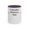 11oz Labrador Retriever Dog Dad Mug, Purple, front view