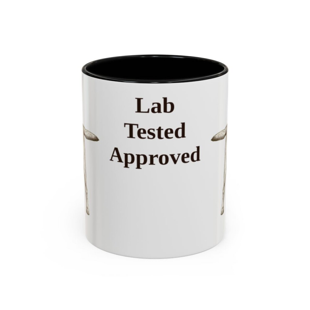 11oz Funny Labrador Retriever Mug, Black, front view