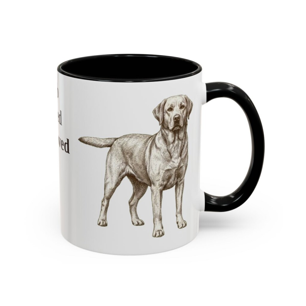 11oz Funny Labrador Retriever Mug, Black, right side view