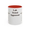11oz Funny Labrador Retriever Mug, Red, front view