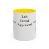 11oz Funny Labrador Retriever Mug, Yellow, front view