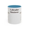 11oz Labrador Retriever Mug, Light Blue, front view