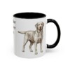 11oz Labrador Retriever Dog Mom Mug, Black, right side view