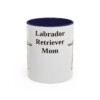 11oz Labrador Retriever Dog Mom Mug, Navy, front view