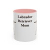 11oz Labrador Retriever Dog Mom Mug, Pink, front view