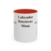 11oz Labrador Retriever Dog Mom Mug, Red, front view
