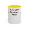 11oz Labrador Retriever Dog Mom Mug, Yellow, front view