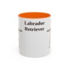 11oz Labrador Retriever Mug, Orange, front view