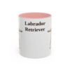 11oz Labrador Retriever Mug, Pink, front view