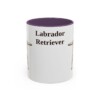 11oz Labrador Retriever Mug, Purple, front view