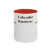 11oz Labrador Retriever Mug, Red, front view